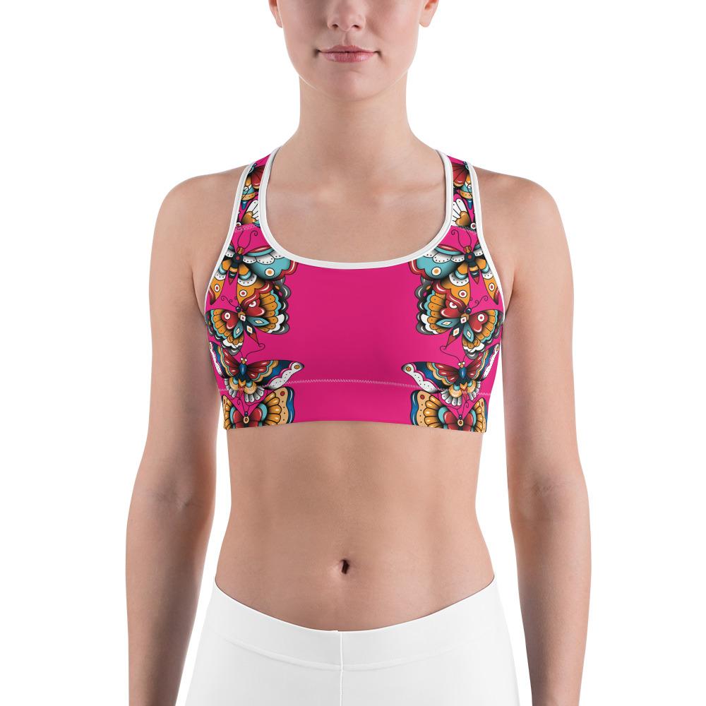 Day of the Dead - Butterflies Sports Bra