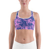 Women's Sports Bra Navy Glaze Blue/Purple | Gearbunch.com