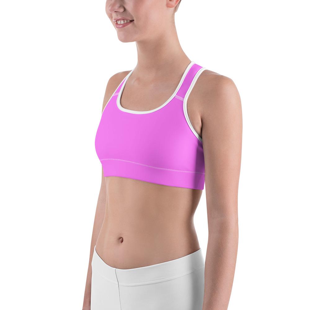 Solid Baby Pink Sports Bra Gearbunch