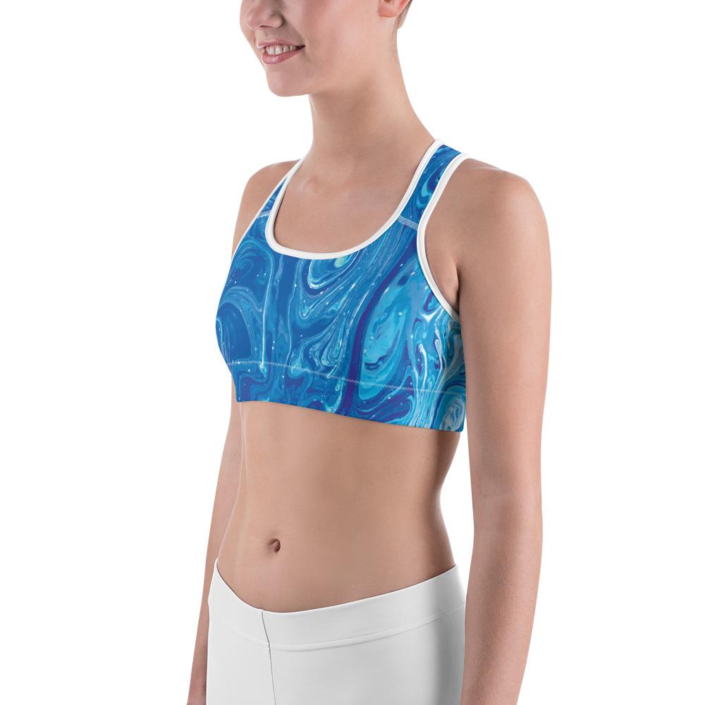 Gearbunch Blue Swirl Sports Bra