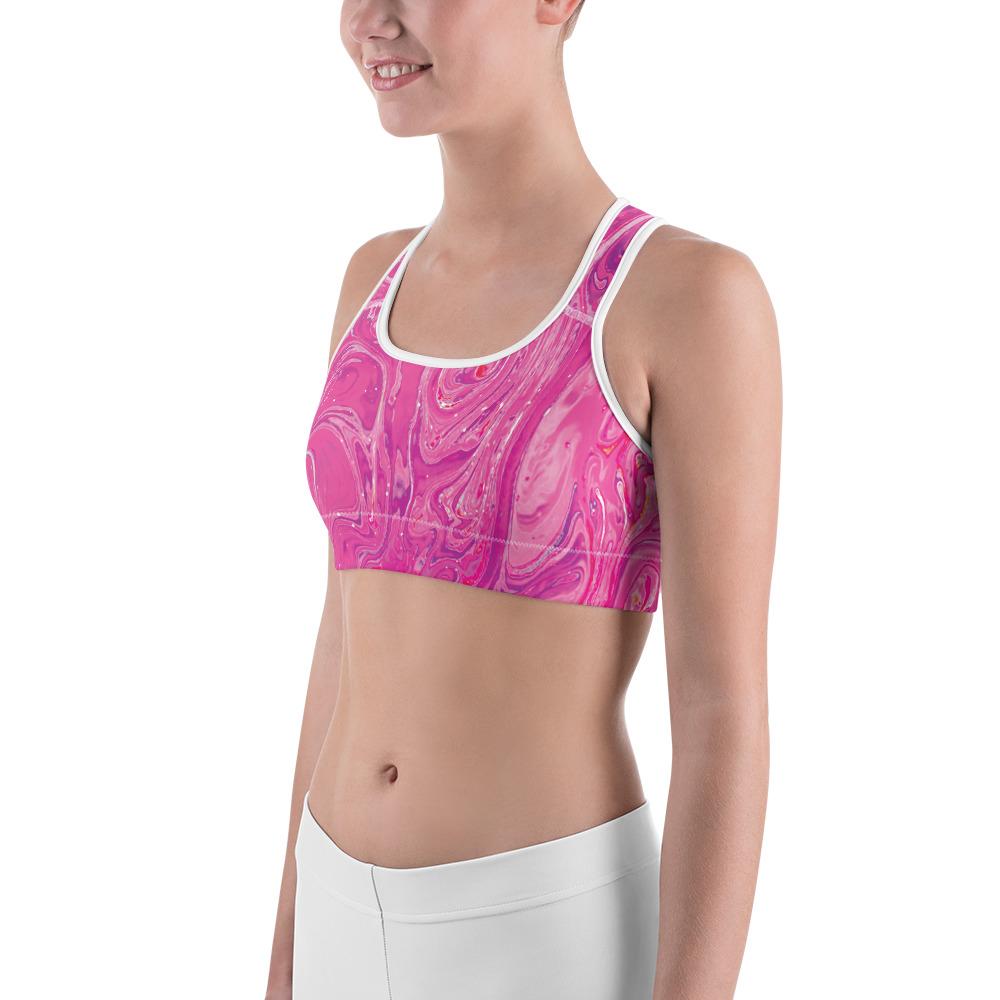 Pink Swirl Sports Bra Gearbunch