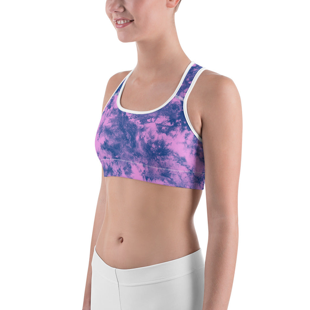 Women's Sports Bra Navy Glaze Blue/Purple | Gearbunch.com