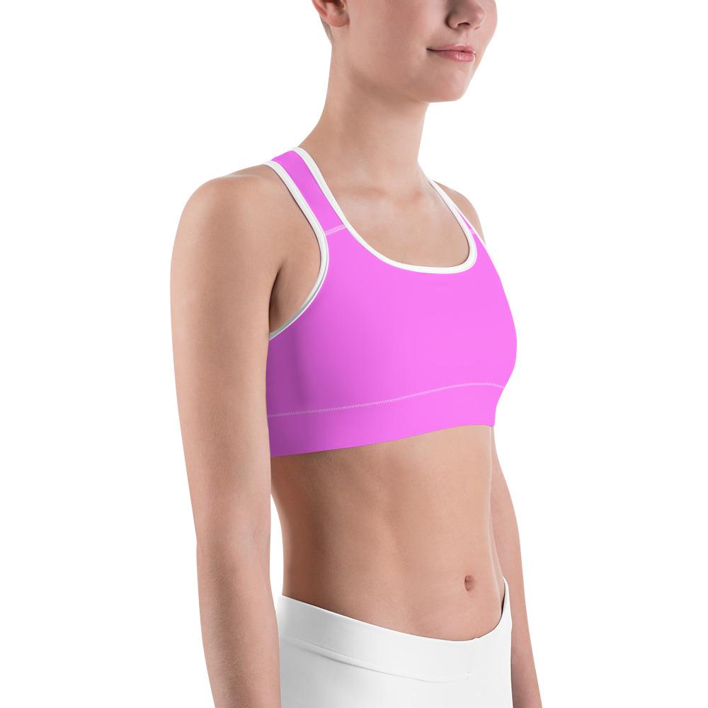 Solid Baby Pink Sports Bra Gearbunch