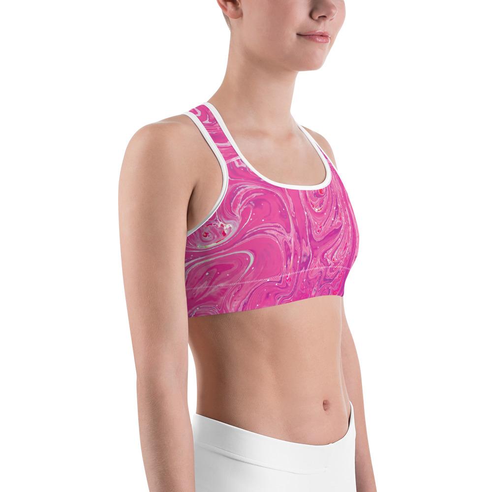 Pink Swirl Sports Bra Gearbunch