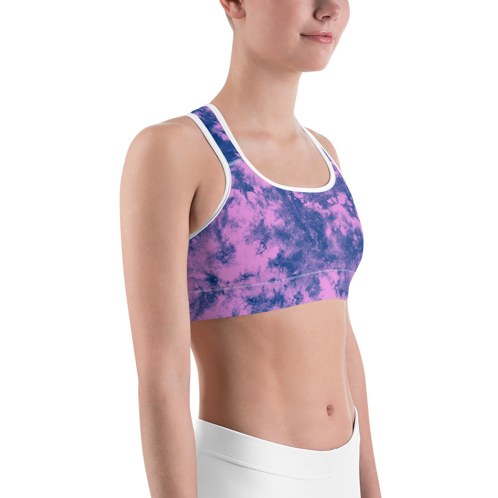 Women's Sports Bra Navy Glaze Blue/Purple | Gearbunch.com