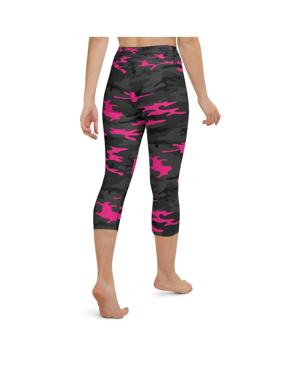 Dark Pink Camo Yoga Capris Gearbunch