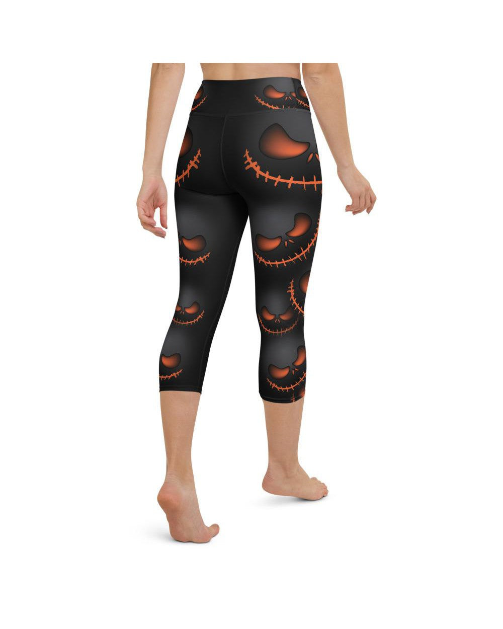 Halloween Evil Pumpkin Grin Yoga Capris Gearbunch