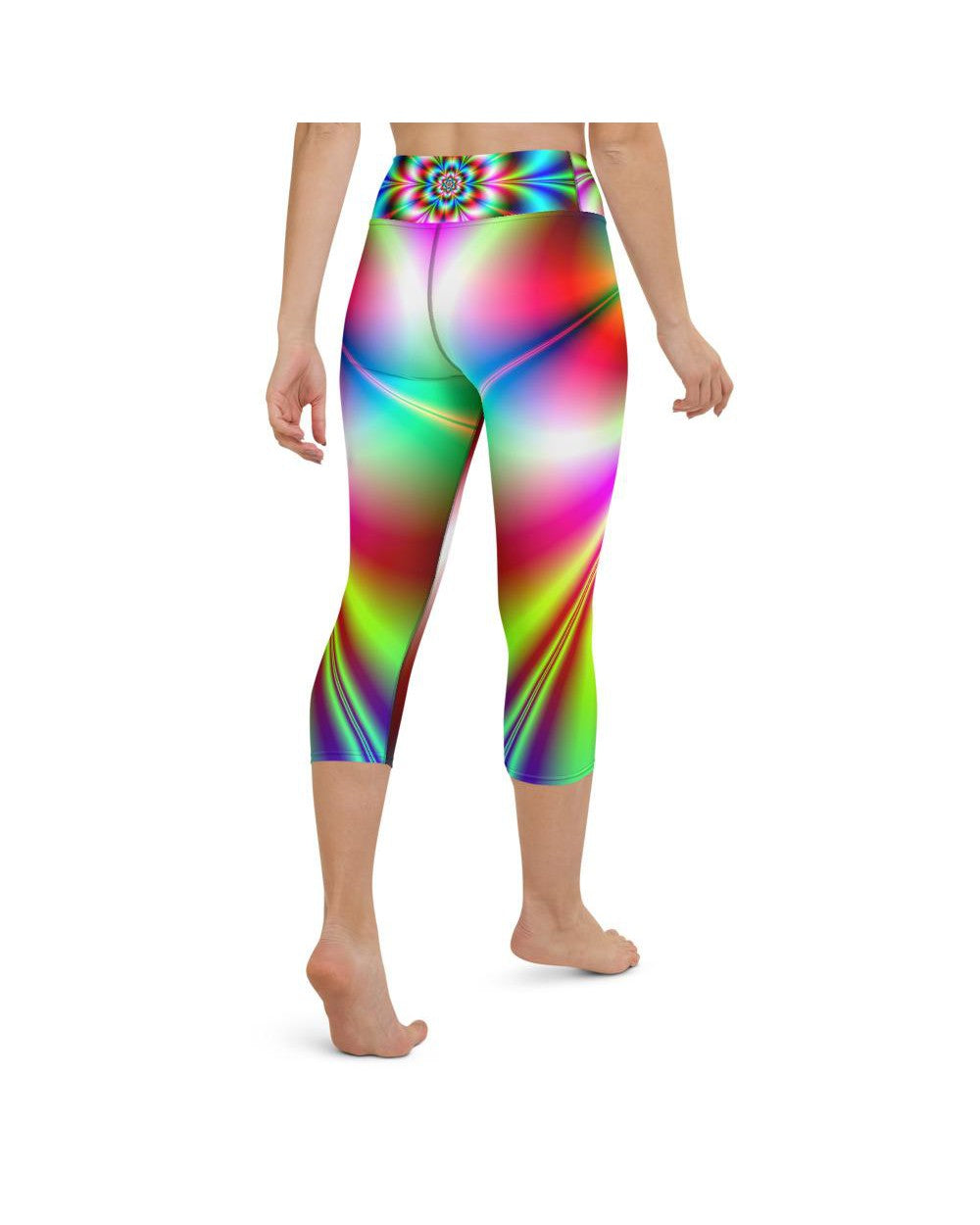 Psychedelic Neon Yoga Capris Gearbunch