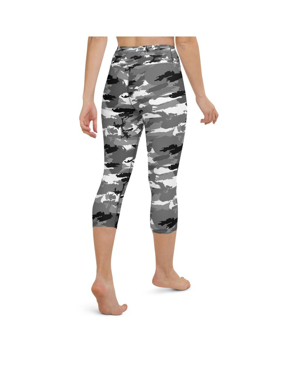 Black & White Camo Yoga Capris Gearbunch