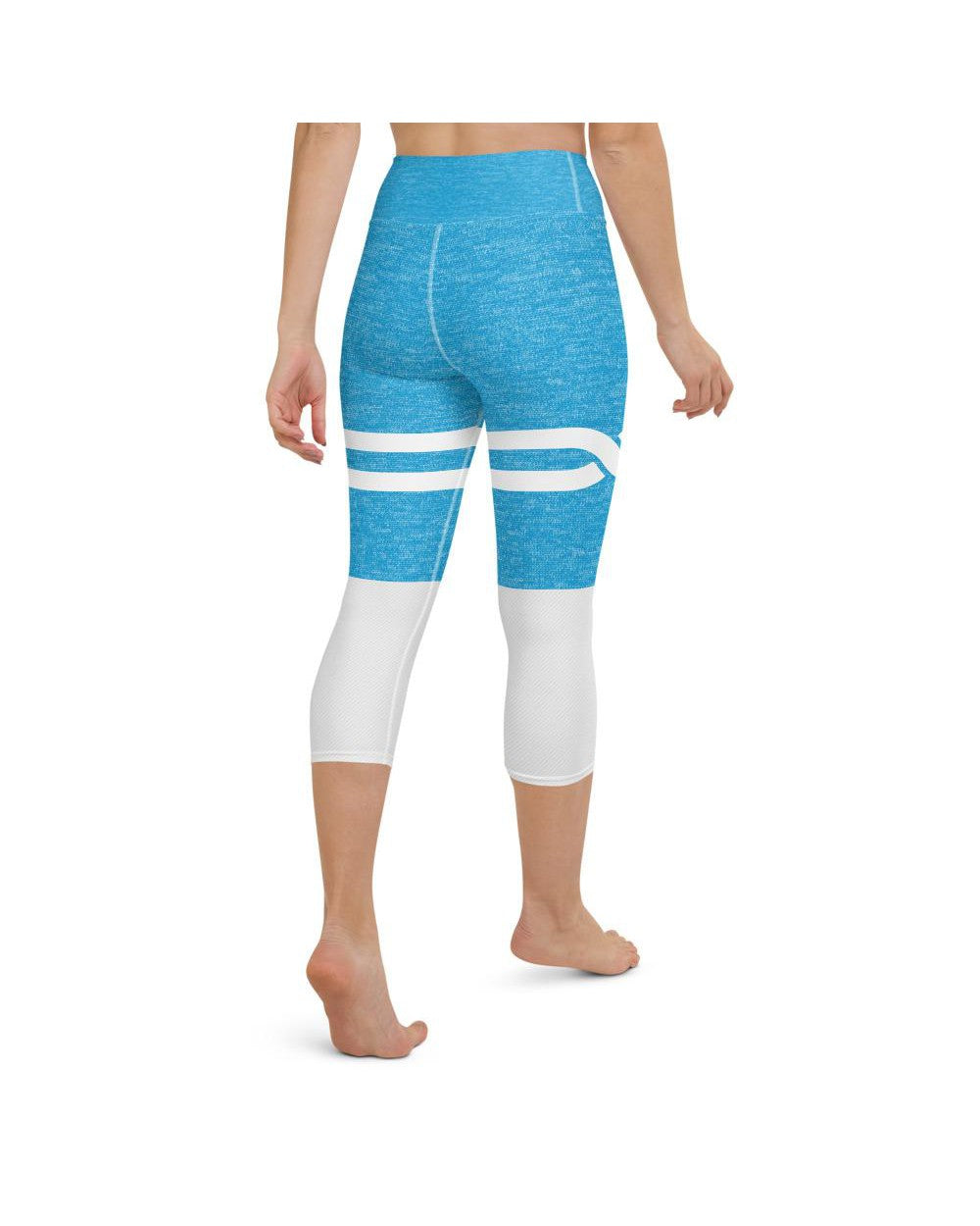 Blue and White Infinity Yoga Capris Gearbunch