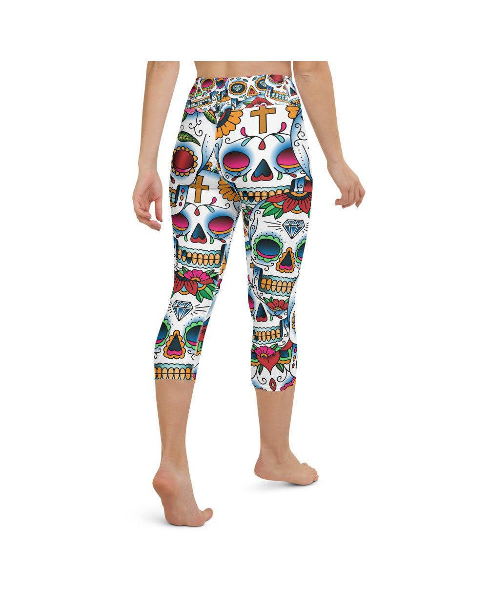 Colorful Dead - Sugar Skull Yoga Capris Gearbunch