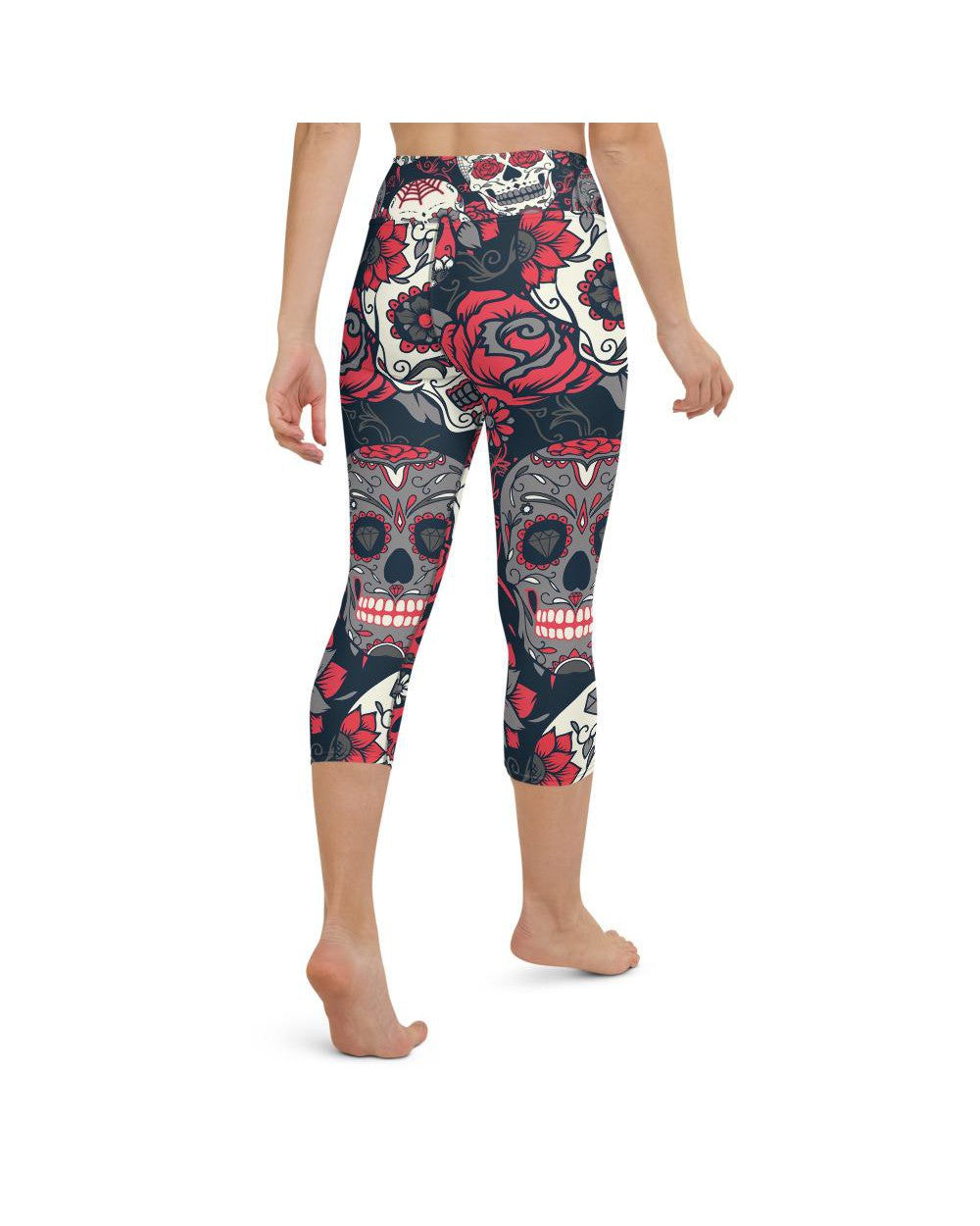 Pink Sugar Skull Yoga Capris Gearbunch