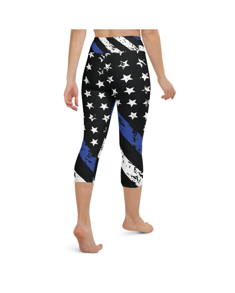 Thin Blue Line Yoga Capris Gearbunch