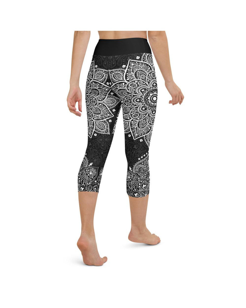 B&W Mandala Yoga Capris Gearbunch