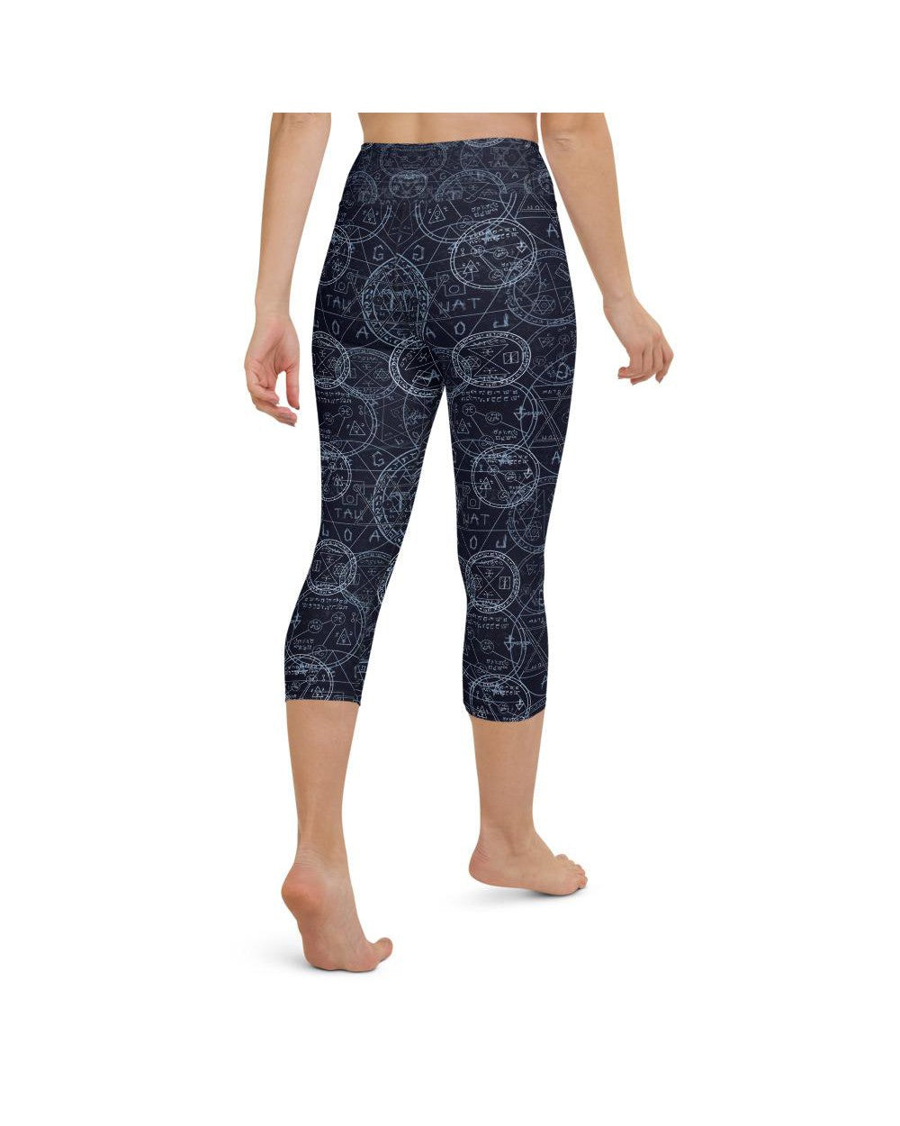 Womens Yoga Capris Witchcraft Blue/White | Gearbunch.com