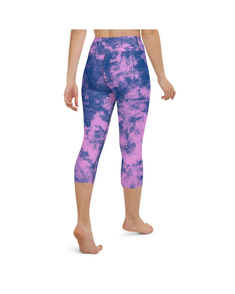 Womens Yoga Capris Navy Glaze Blue/Purple | Gearbunch.com