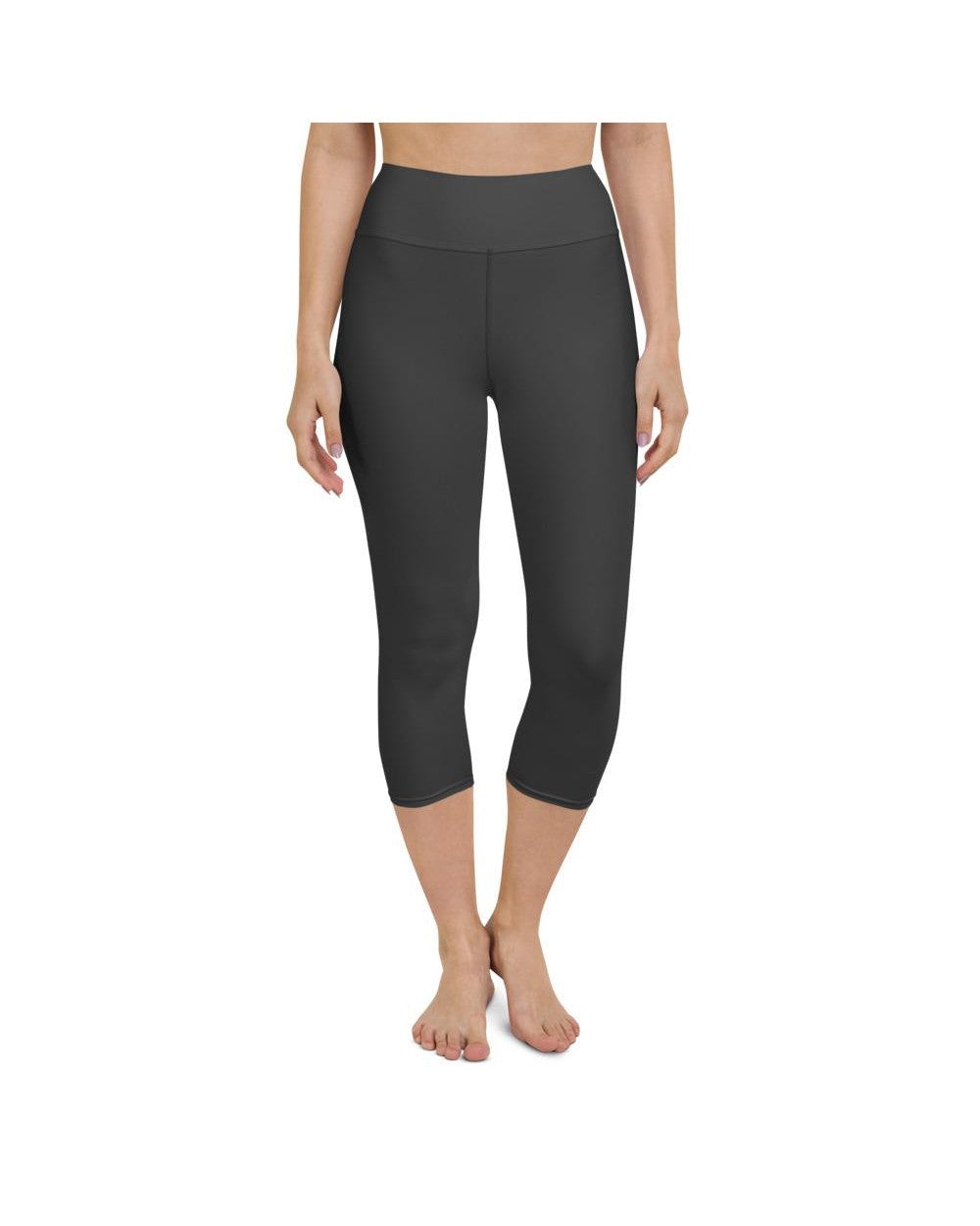 Solid Charcoal Grey Yoga Capris Gearbunch