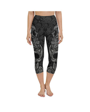 Ornamental Skull Yoga Capris Gearbunch