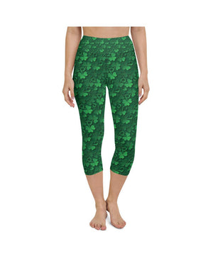 Irish 3D Shamrocks Yoga Capris Gearbunch