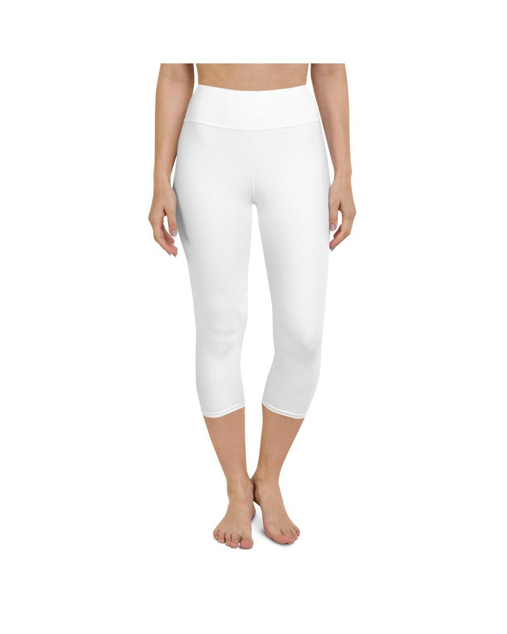 Solid White Yoga Capris Gearbunch