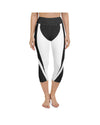 Womens Yoga Capris Black & White Honeycomb Carbon | Gearbunch.com