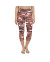 Womens Yoga Capris Brown Camo Brown/White | Gearbunch.com