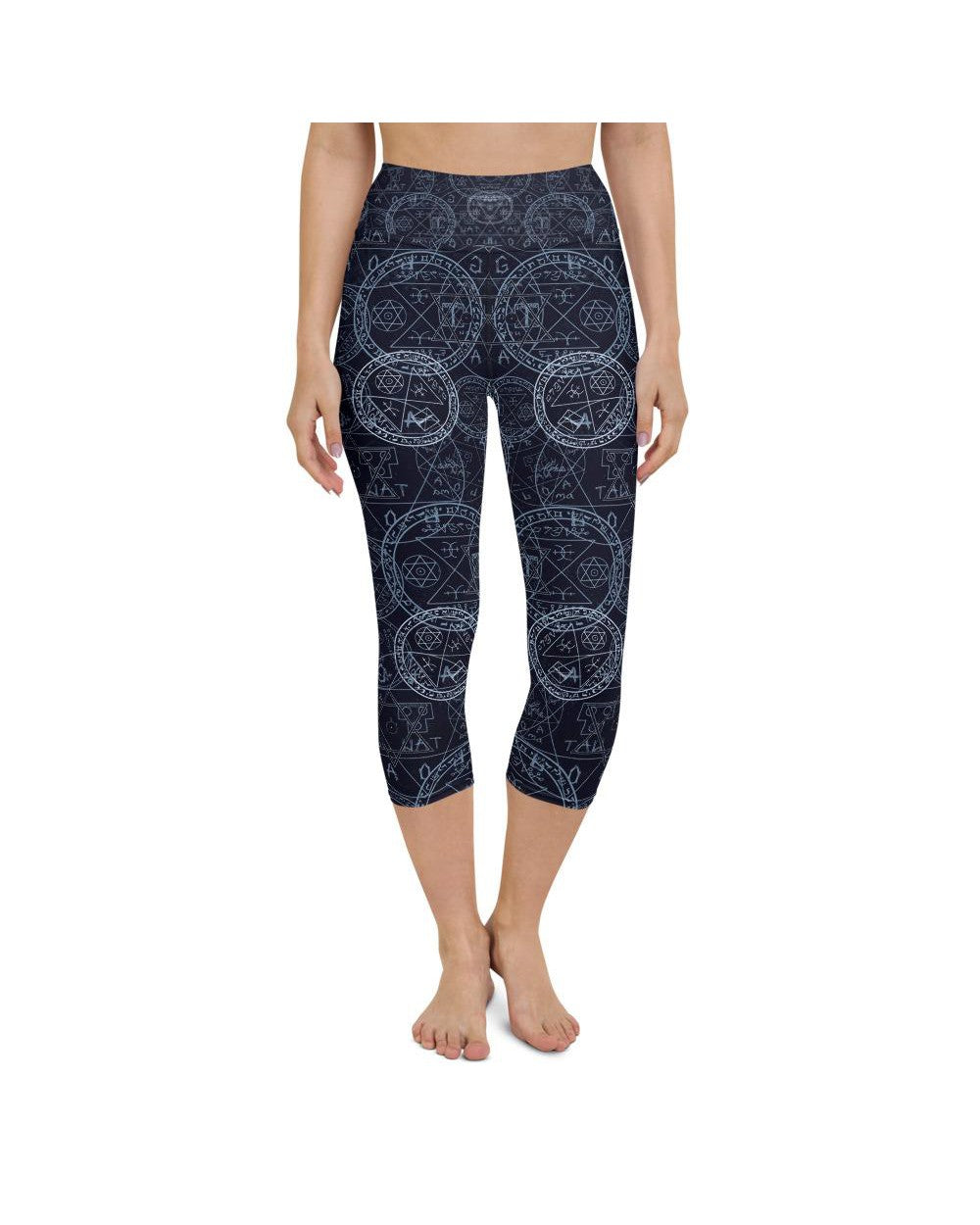 Womens Yoga Capris Witchcraft Blue/White | Gearbunch.com