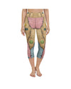 Womens Yoga Capris Voodoo Doll Patch Brown/Blue/Pink | Gearbunch.com