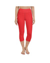 Womens Yoga Capris Solid Hot Red Yoga Capris | Gearbunch.com