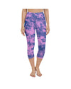 Womens Yoga Capris Navy Glaze Blue/Purple | Gearbunch.com