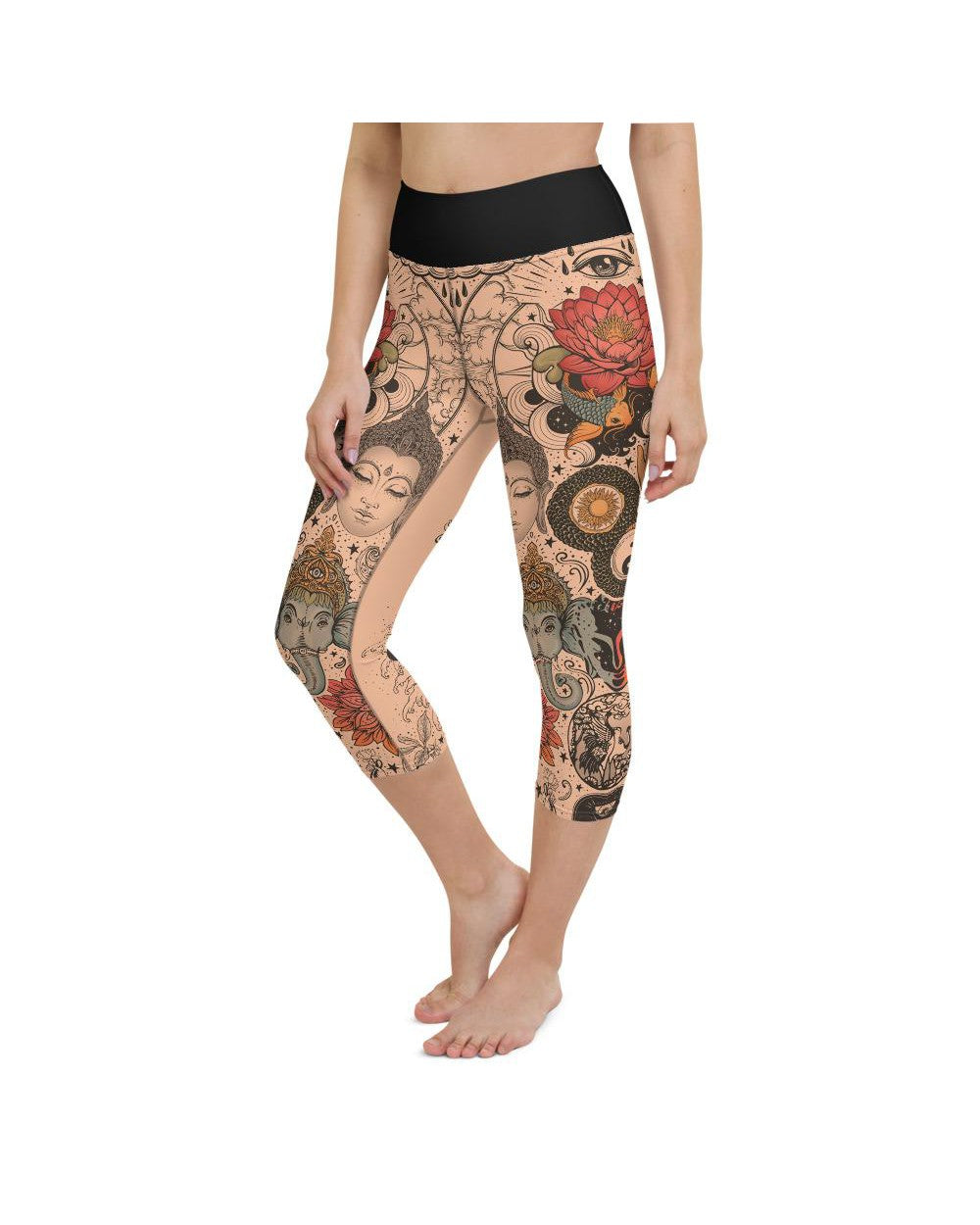 Tattooed Lotus Yoga Capris Gearbunch