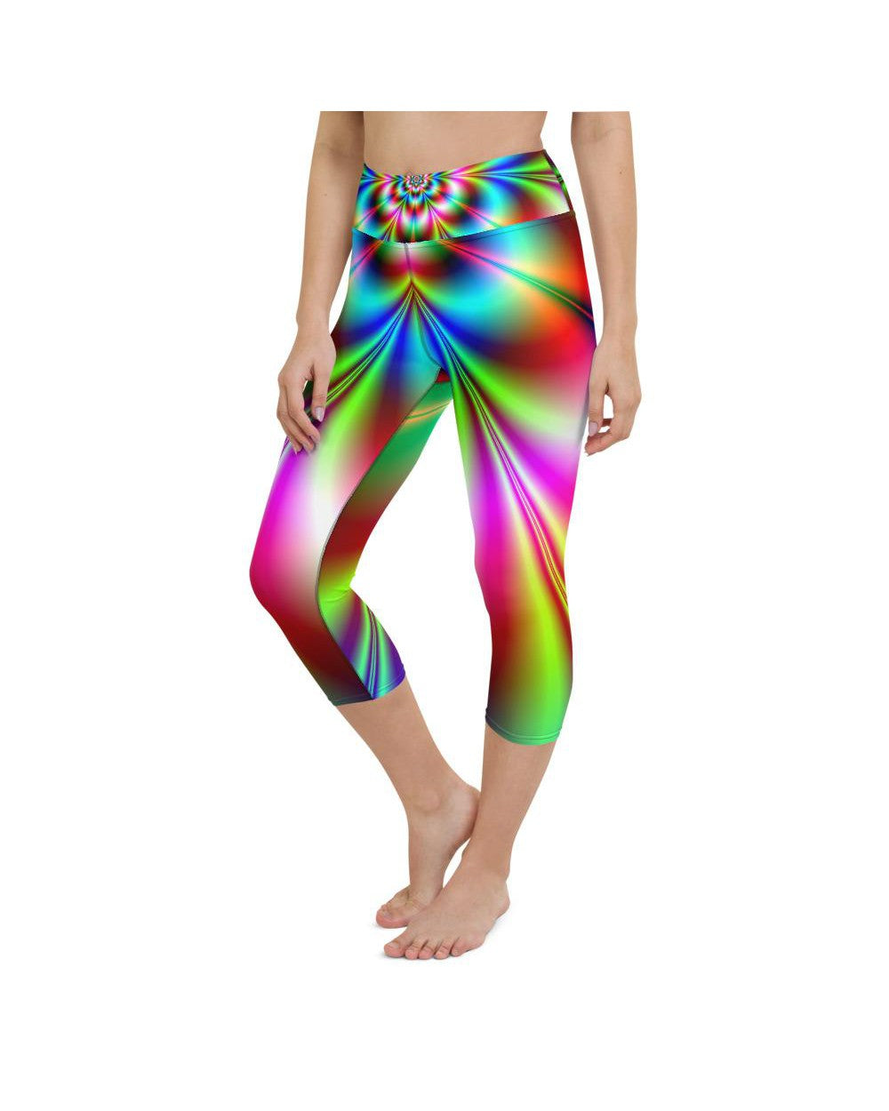 Psychedelic Neon Yoga Capris Gearbunch