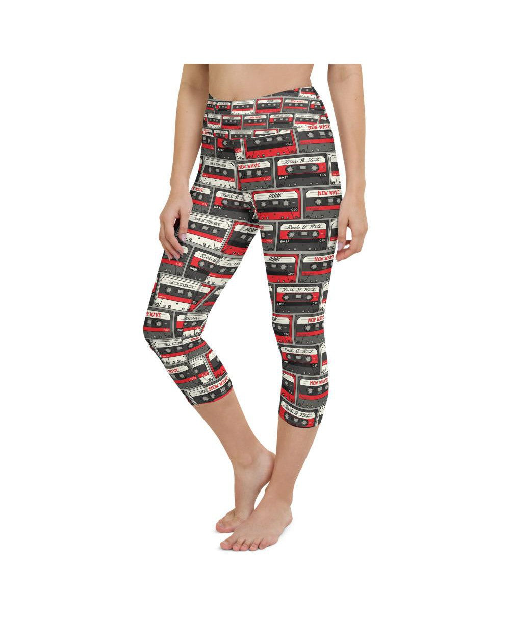 Retro Cassette Tapes Yoga Capris Gearbunch