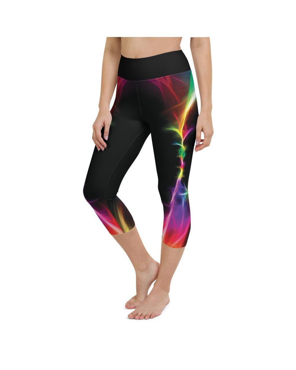 EDM Particle Wave Yoga Capris Gearbunch