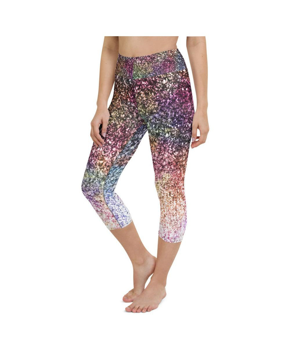 Colorful Sparkles Yoga Capris Gearbunch