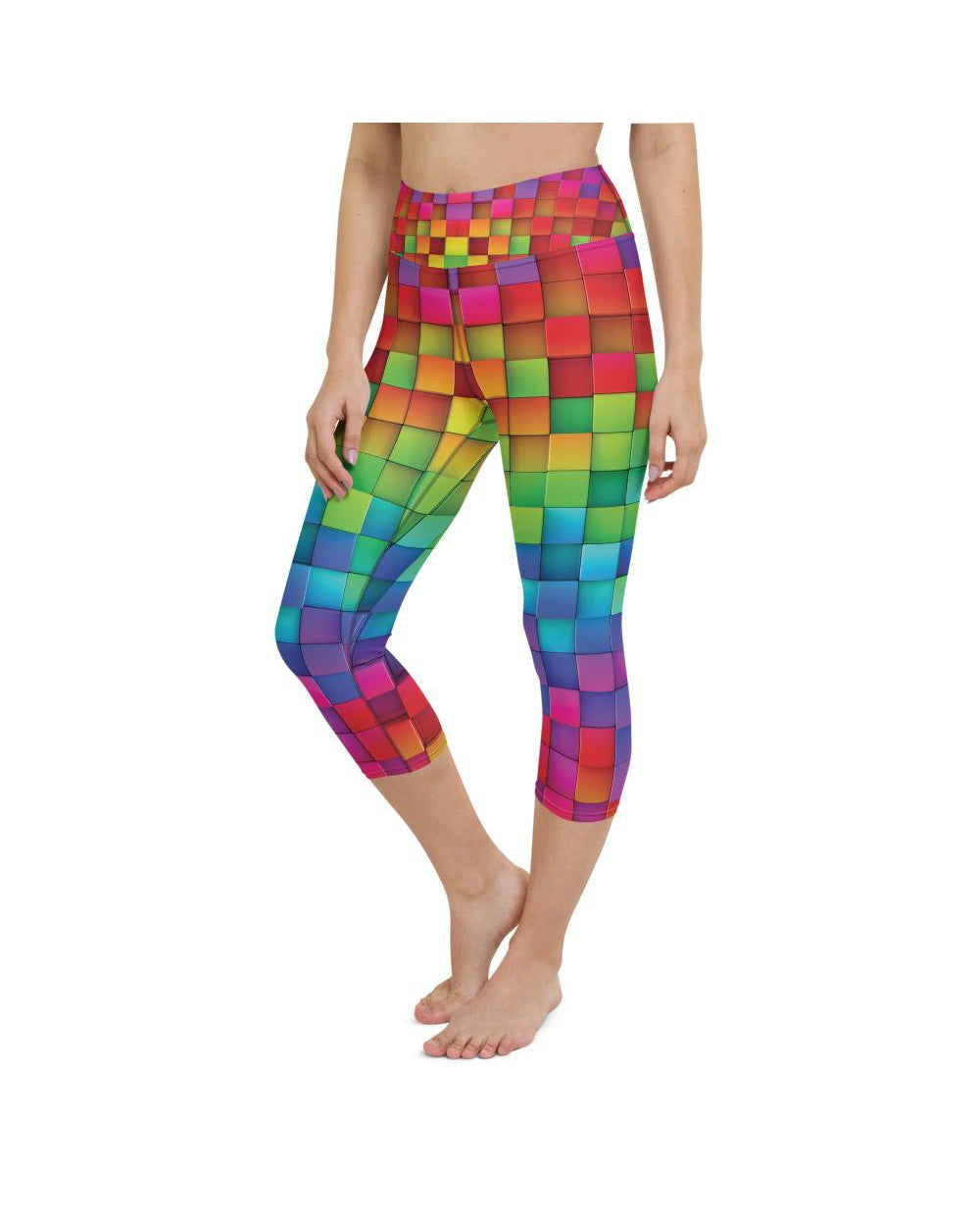 Rainbow Blocks Yoga Capris Gearbunch