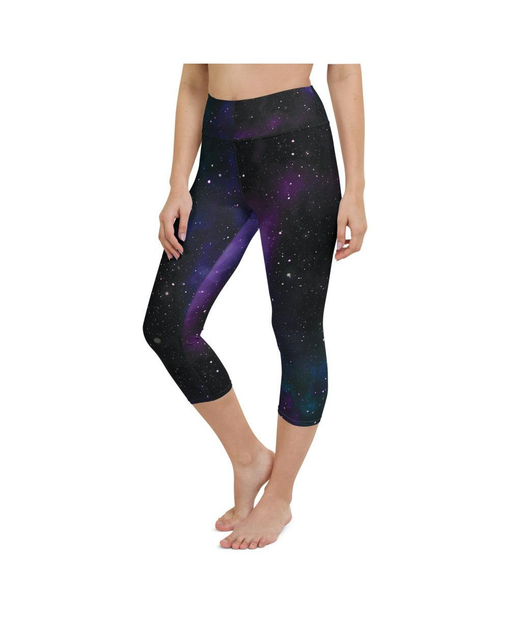 Purple Galaxy Yoga Capris Gearbunch