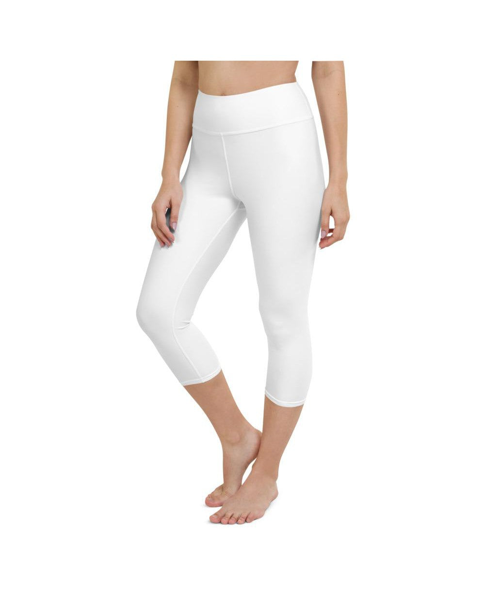 Solid White Yoga Capris Gearbunch