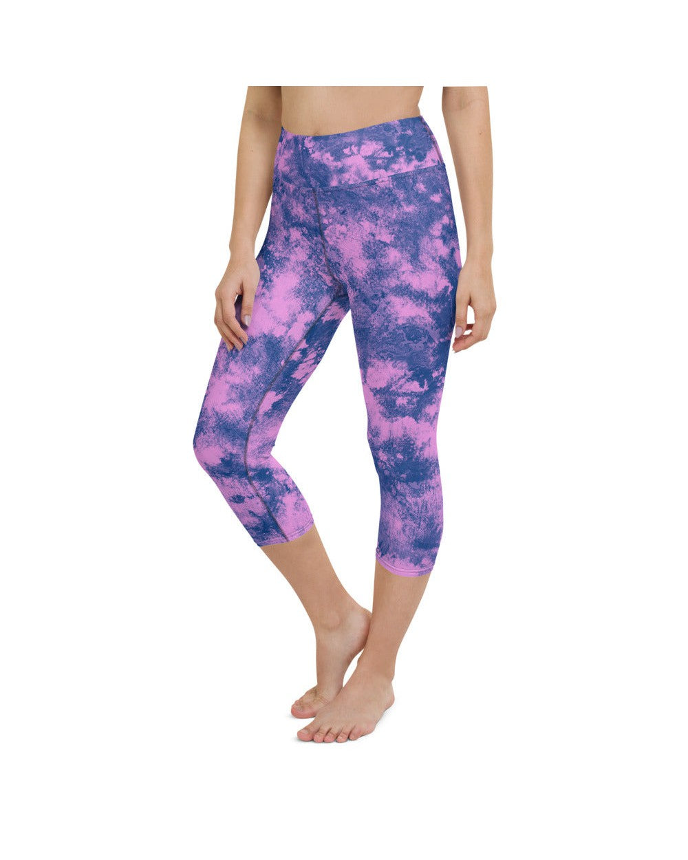 Womens Yoga Capris Navy Glaze Blue/Purple | Gearbunch.com