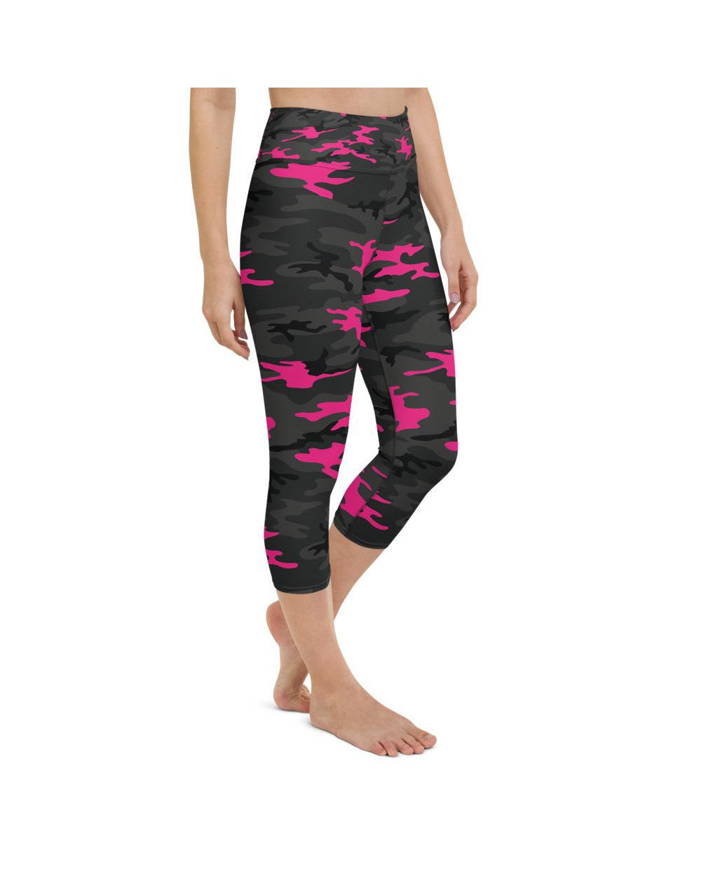 Dark Pink Camo Yoga Capris Gearbunch