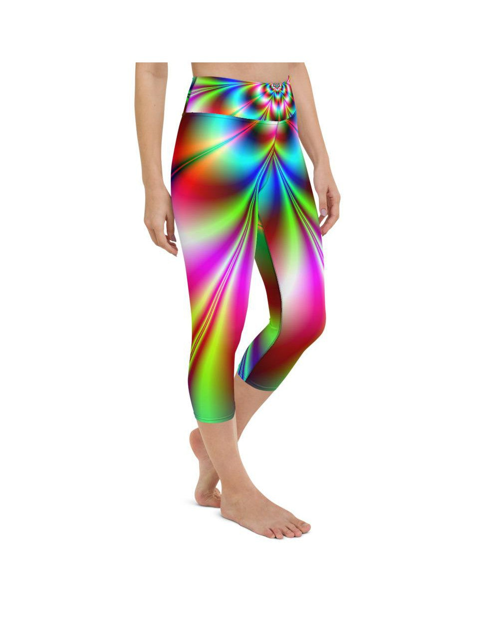 Psychedelic Neon Yoga Capris Gearbunch