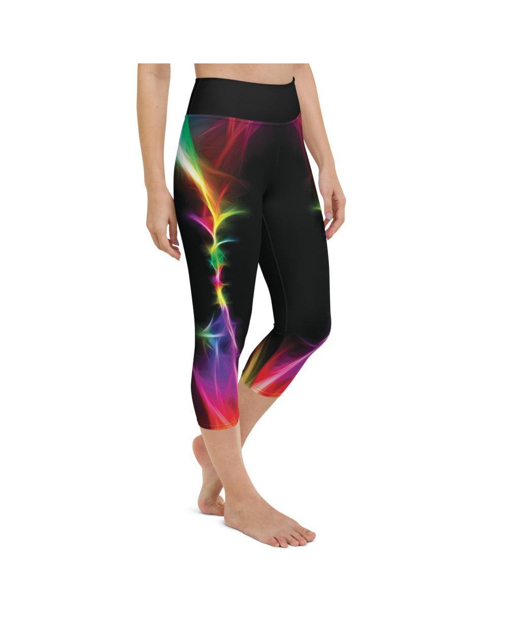 EDM Particle Wave Yoga Capris Gearbunch