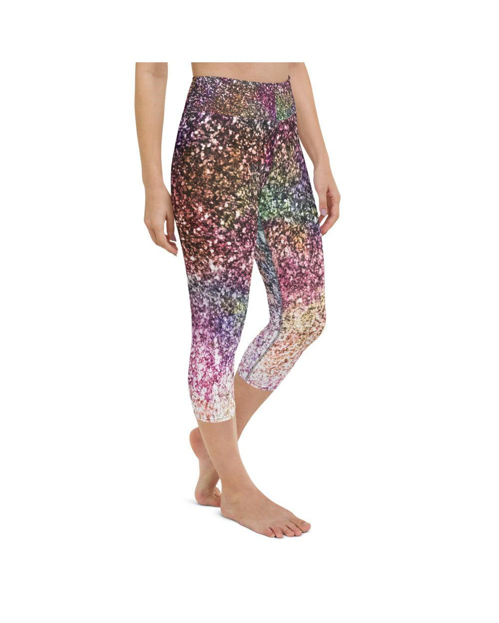 Colorful Sparkles Yoga Capris Gearbunch