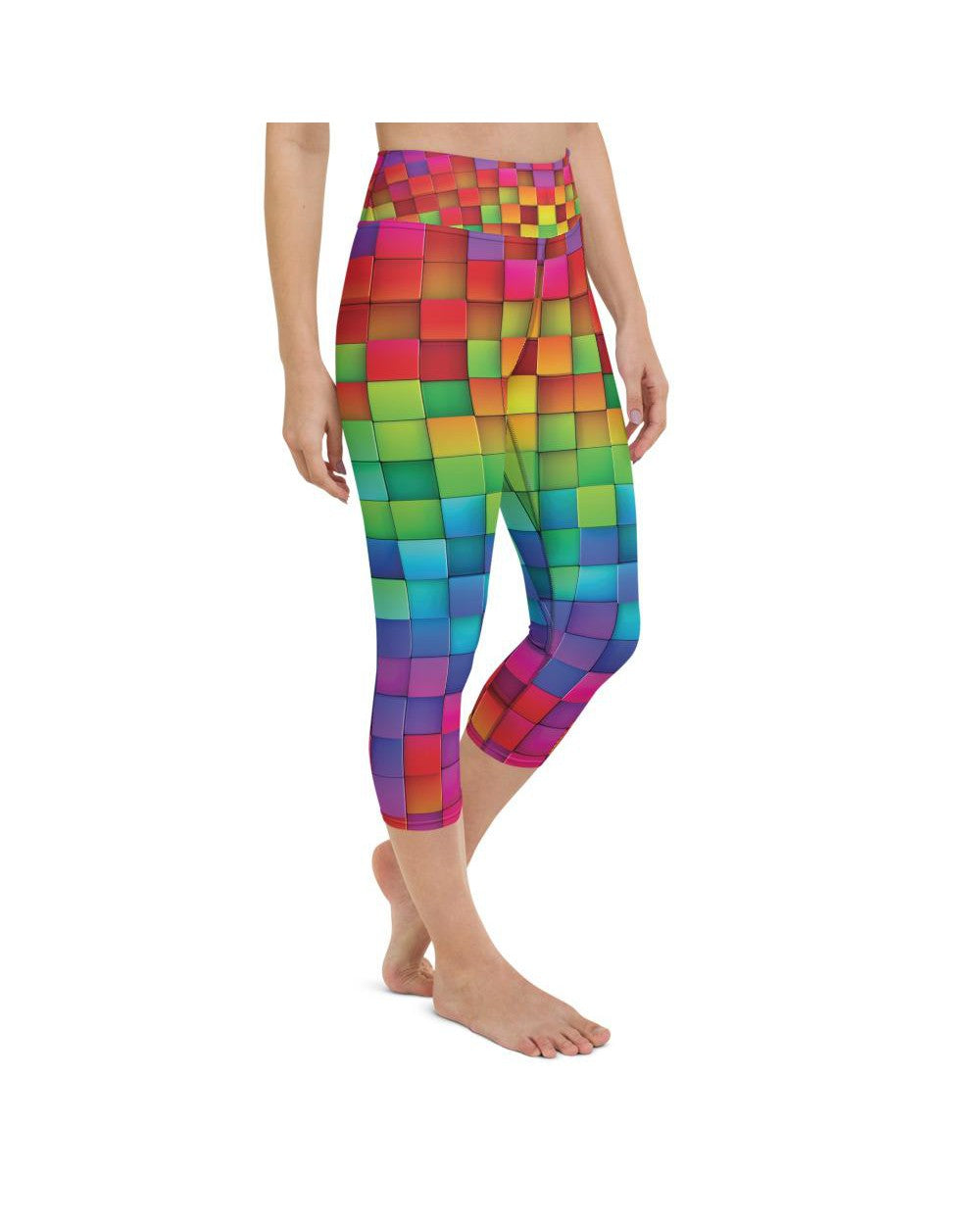 Rainbow Blocks Yoga Capris Gearbunch