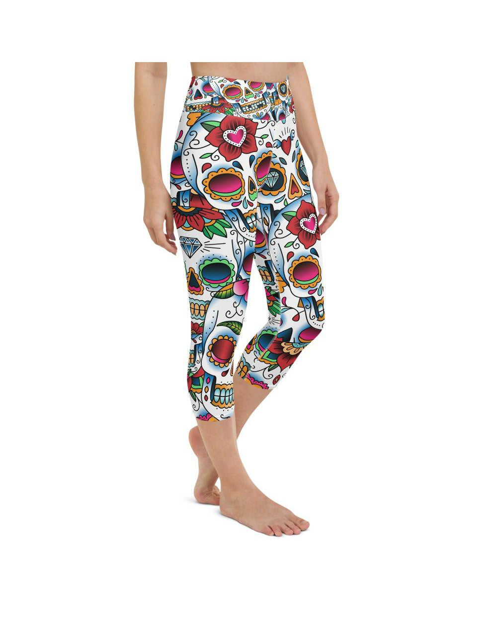 Colorful Dead - Sugar Skull Yoga Capris Gearbunch