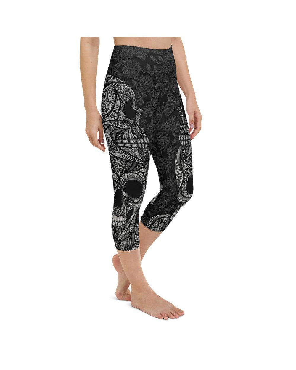 Ornamental Skull Yoga Capris Gearbunch