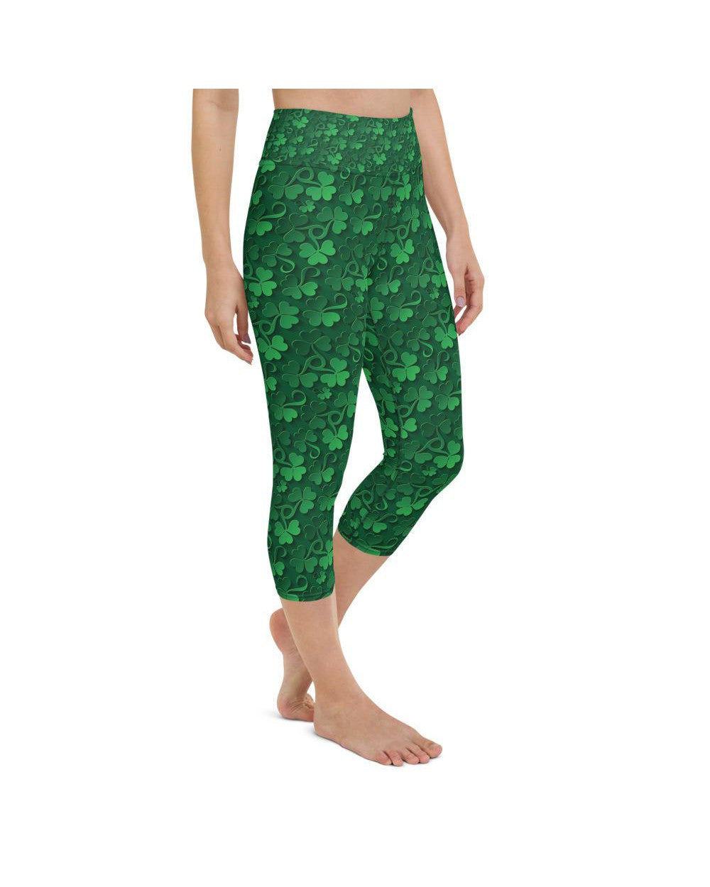 Irish 3D Shamrocks Yoga Capris Gearbunch