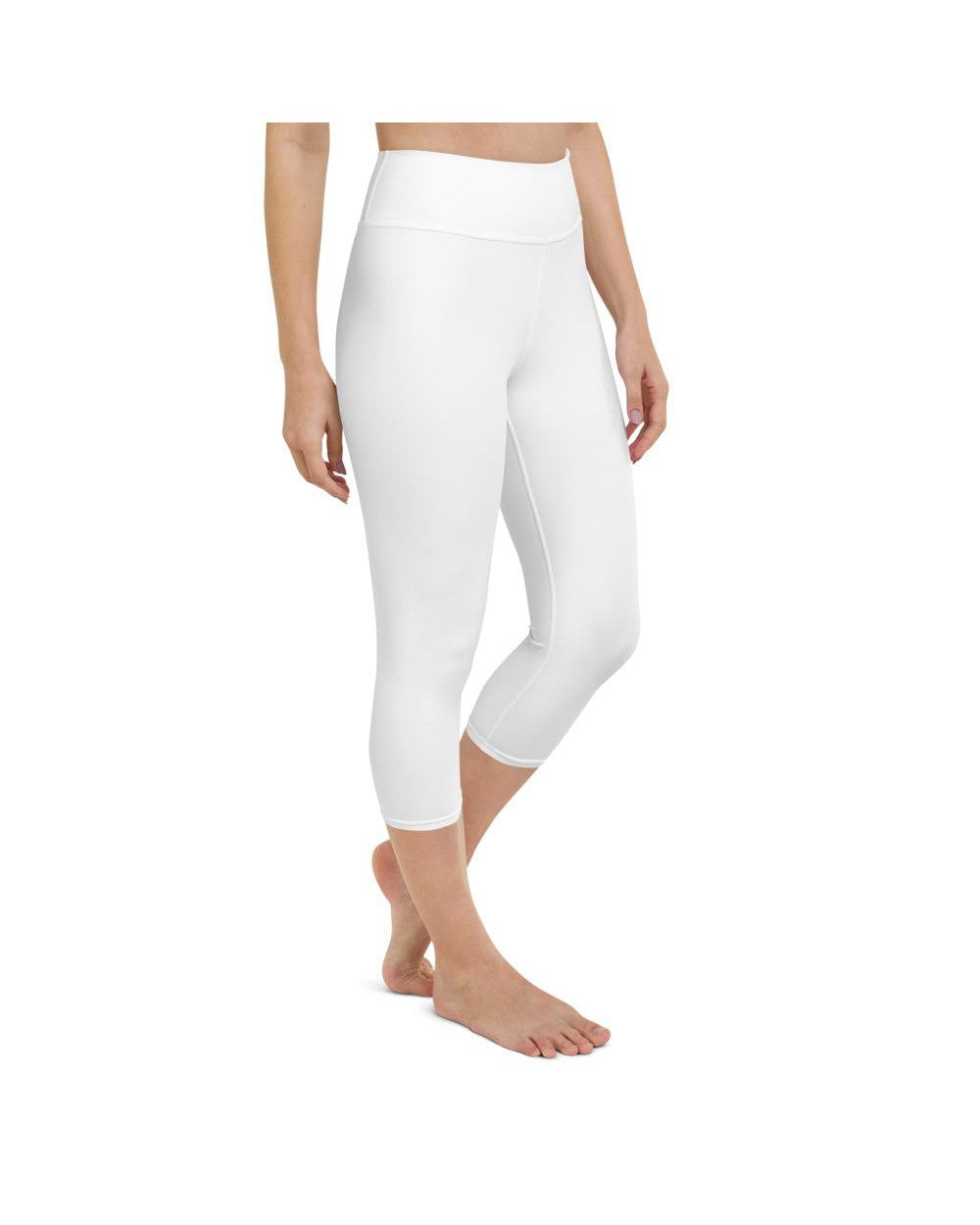 Solid White Yoga Capris Gearbunch