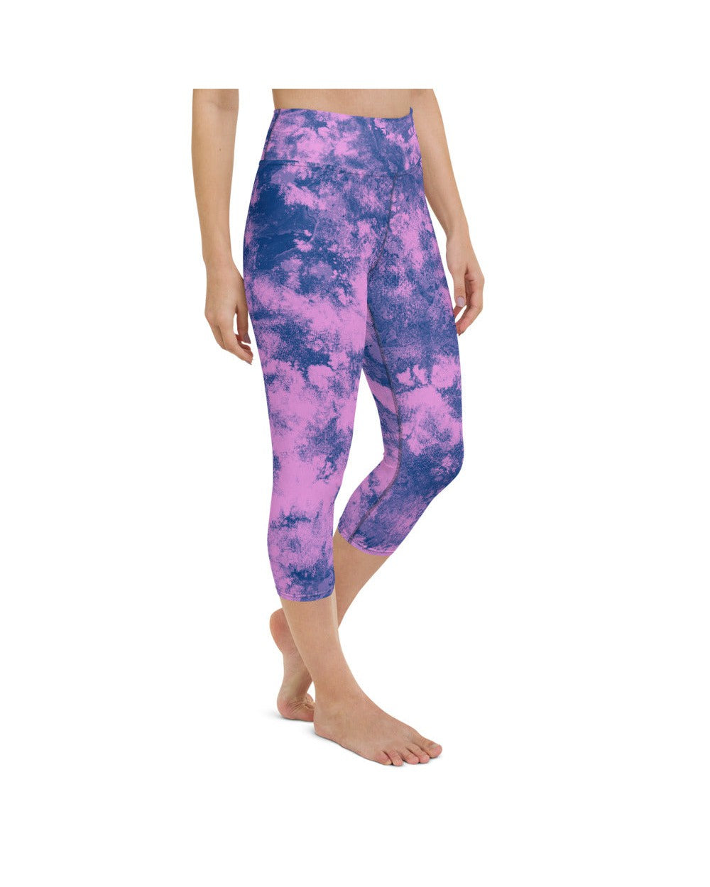 Womens Yoga Capris Navy Glaze Blue/Purple | Gearbunch.com