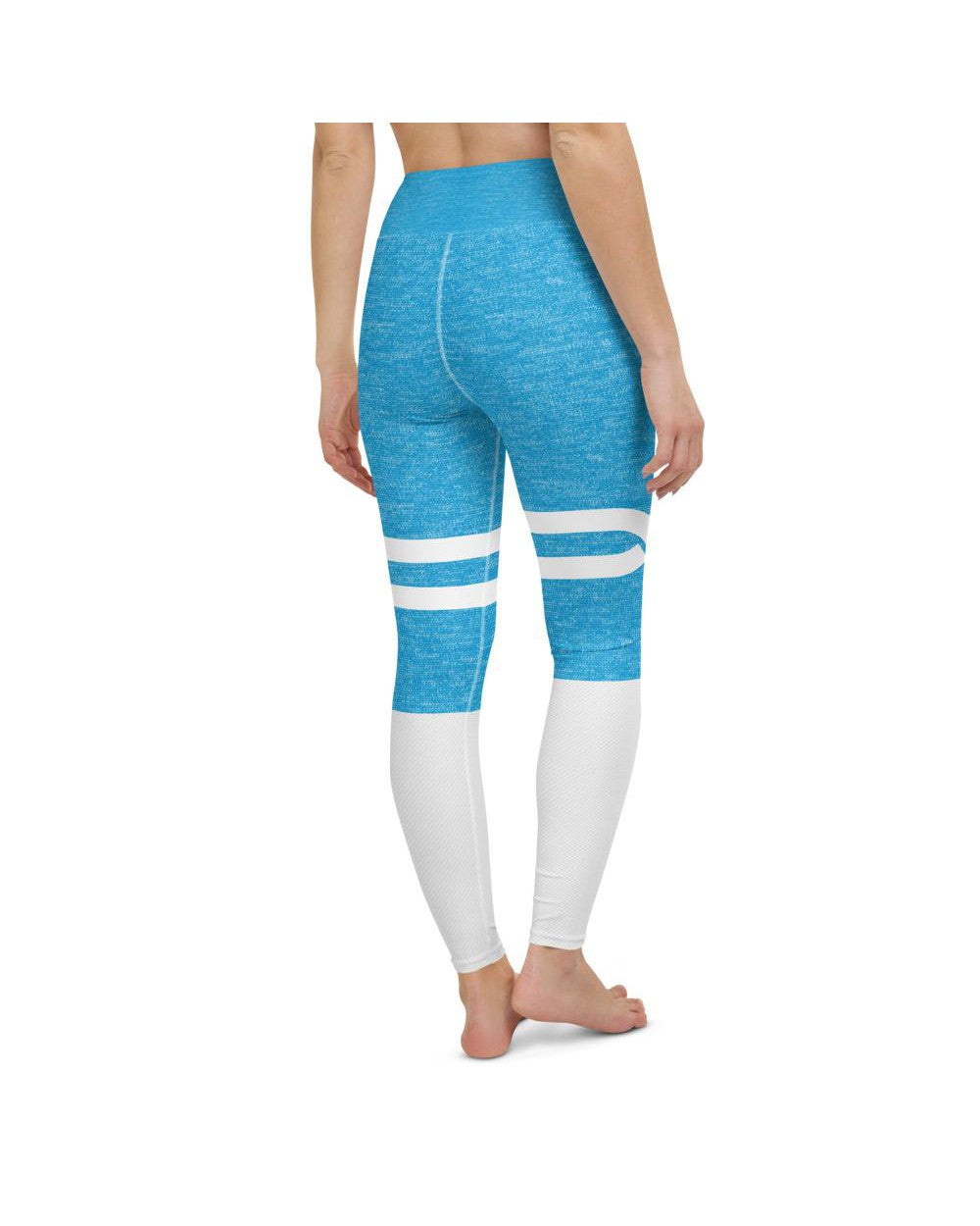 Blue and White Infinity Yoga Pants Gearbunch